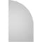 Ekena Millwork Quarter Round Top Left Surface Mount PVC Gable Vent w/ 3-1/2"W x 1"P Standard Frame, 12"W x 20"H GVPQL12X2001SN - alternate 2